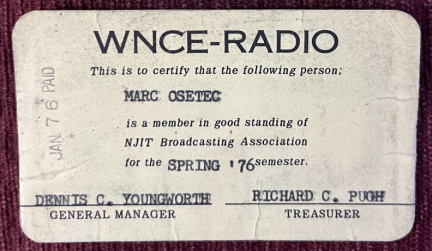 76c Membership Card from Marc Osetec
